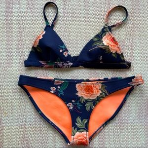 TRIANGL Bikini Set, Small & Medium, Neoprene, Navy